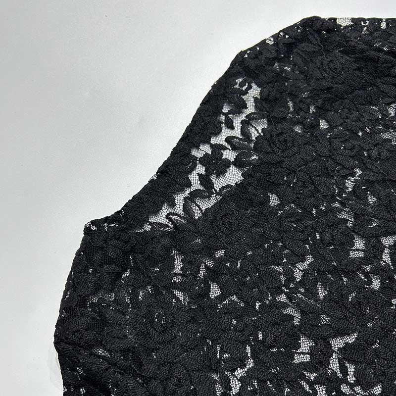 Autumn women's hollow lace pattern See-Through slim long dress 16