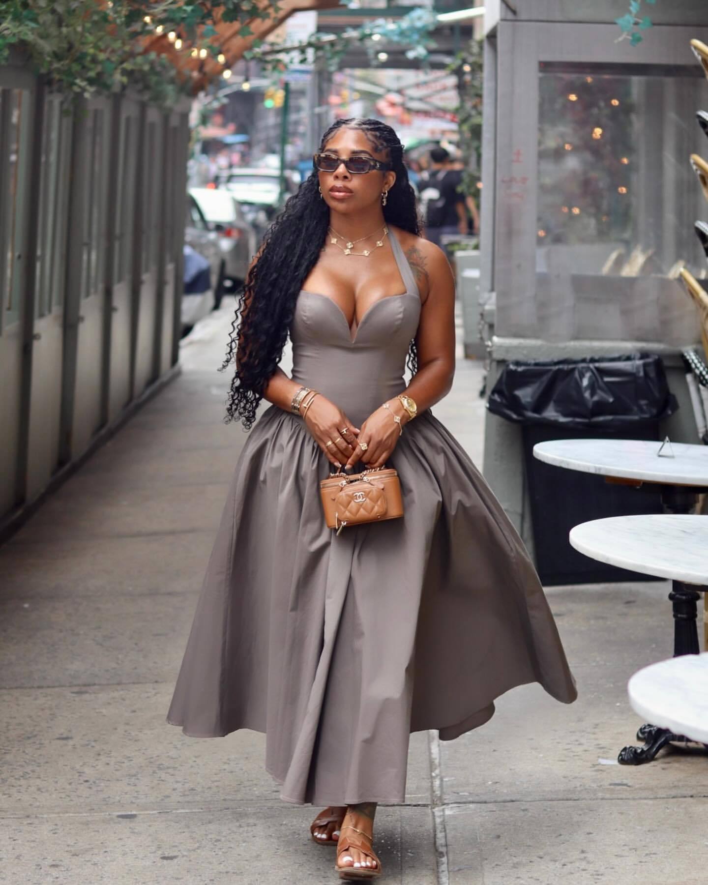 Women's Autumn Sleeveless Halter Neck Slim Fit Dress 6