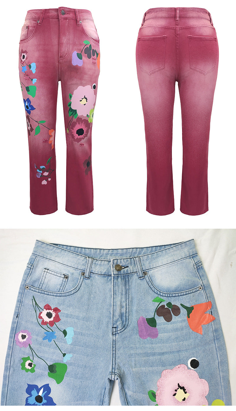 Women printed Denim Pants 20