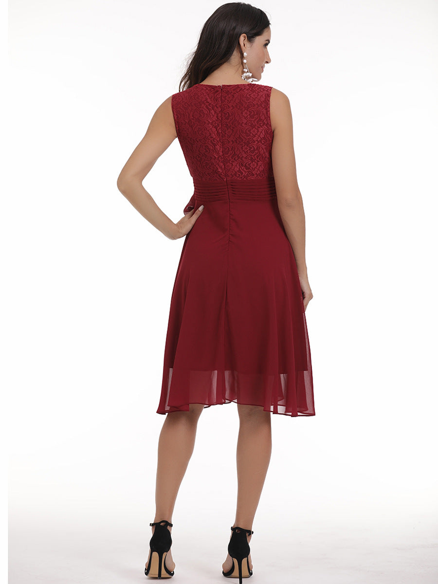 Women chiffon lace dress 24