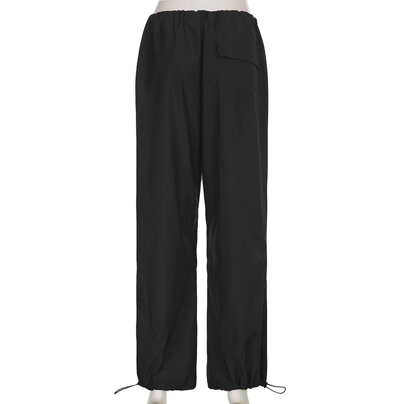 Women Summer Loose Sports Casual Woven Wide Leg Pants 12