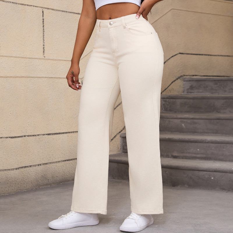 Women autumn Denim straight pants 8