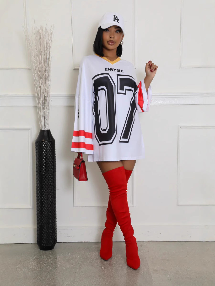 Fashion Street Print Loose Casual Dress 6