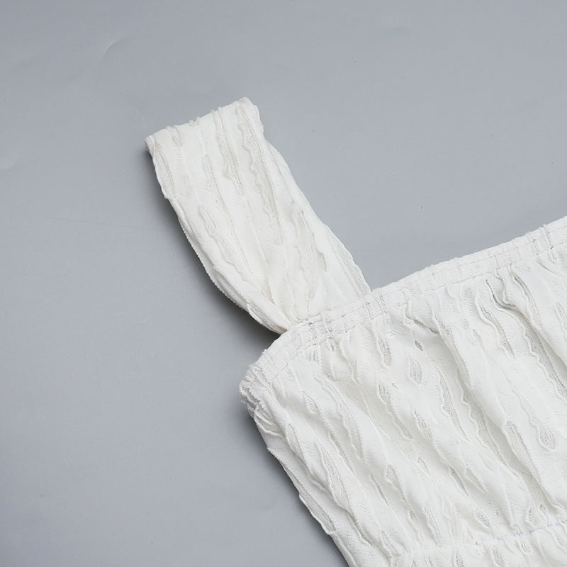 Spring Texture off shoulder slim Long Dress 11