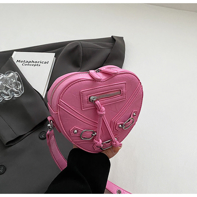 Fashion Heart Shape Bag Trendy Versatile Shoulder Bag 21