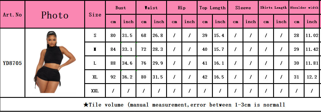 Women's Fashion Casual Drawstring Solid Two-Piece Set 11