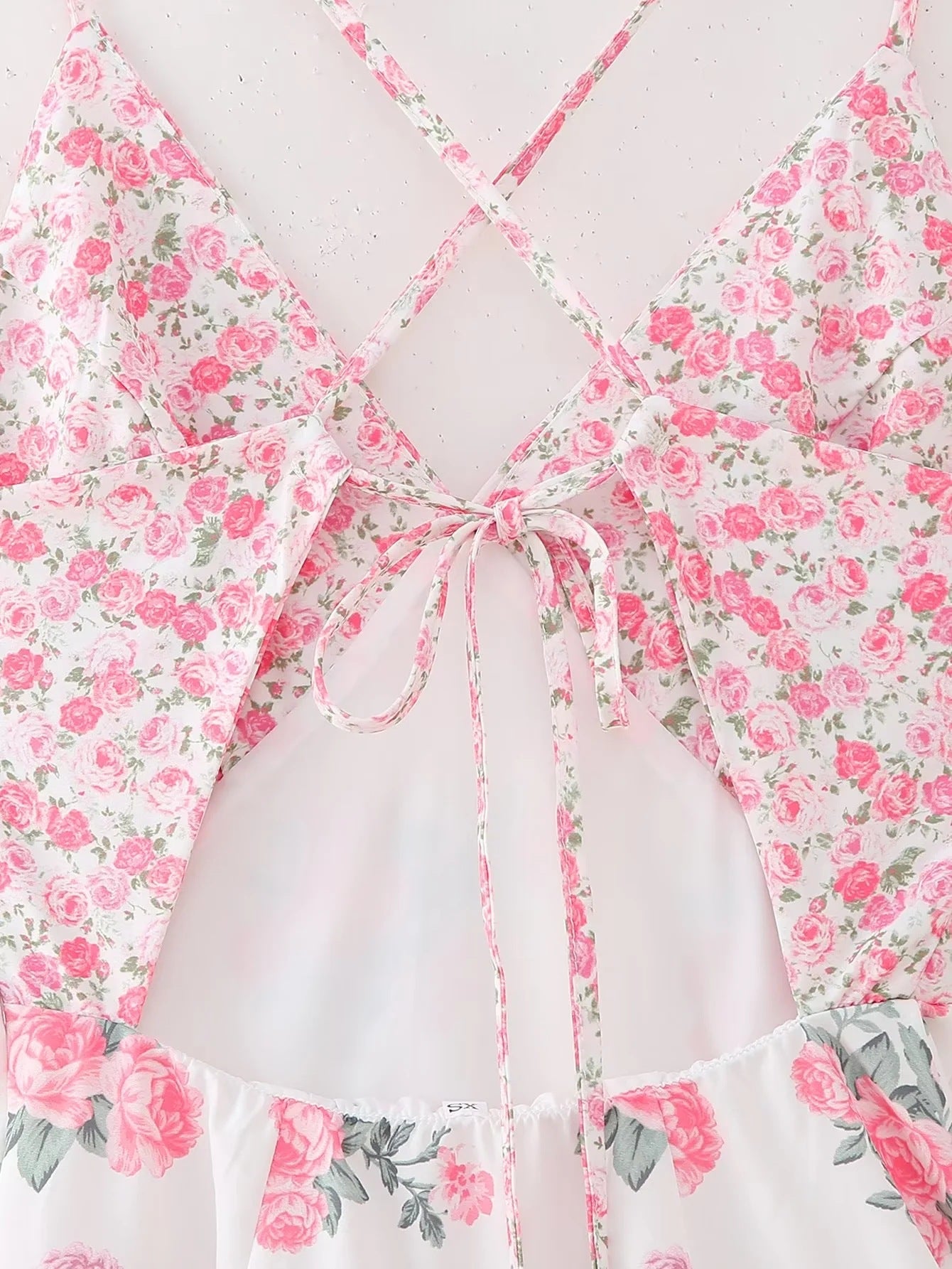 Women's Spring Lace Patchwork Strap Dress 14