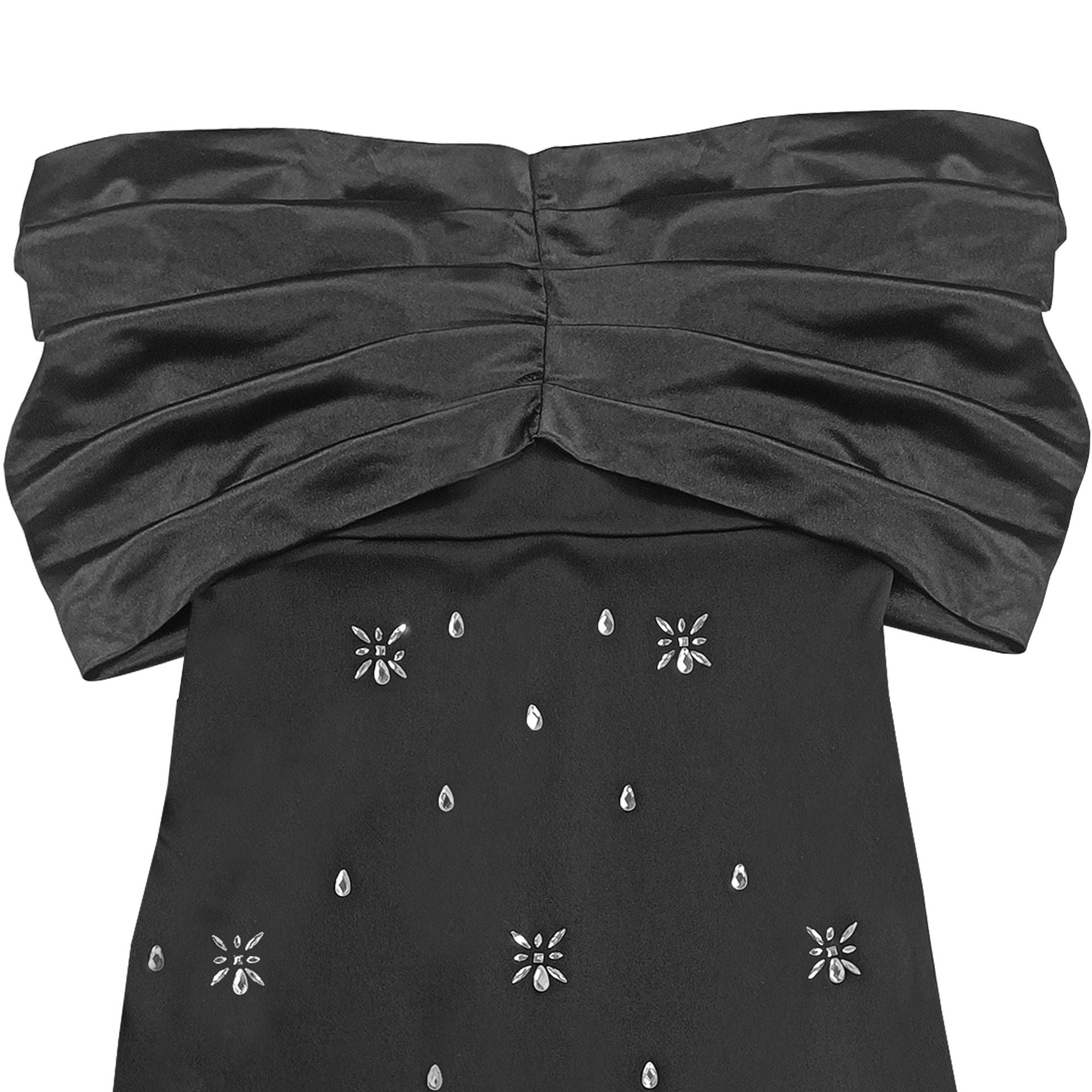 Chic Slim Waist Off-Shoulder Beaded Dress for Women 15