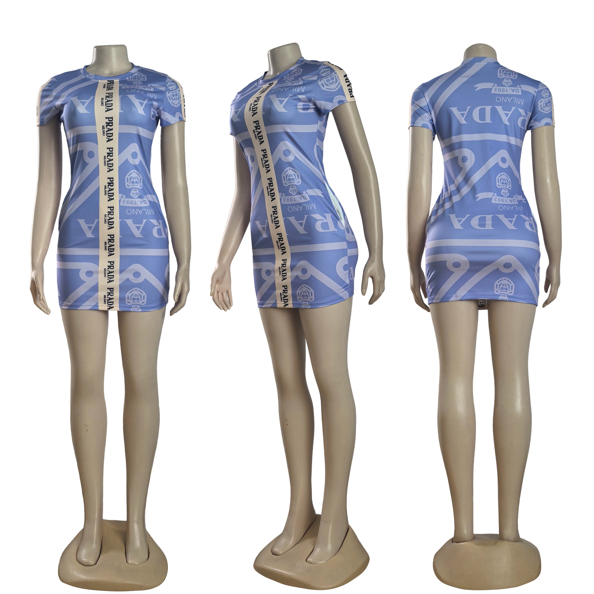 Women's Casual Chic Printed Bodycon Dress 26