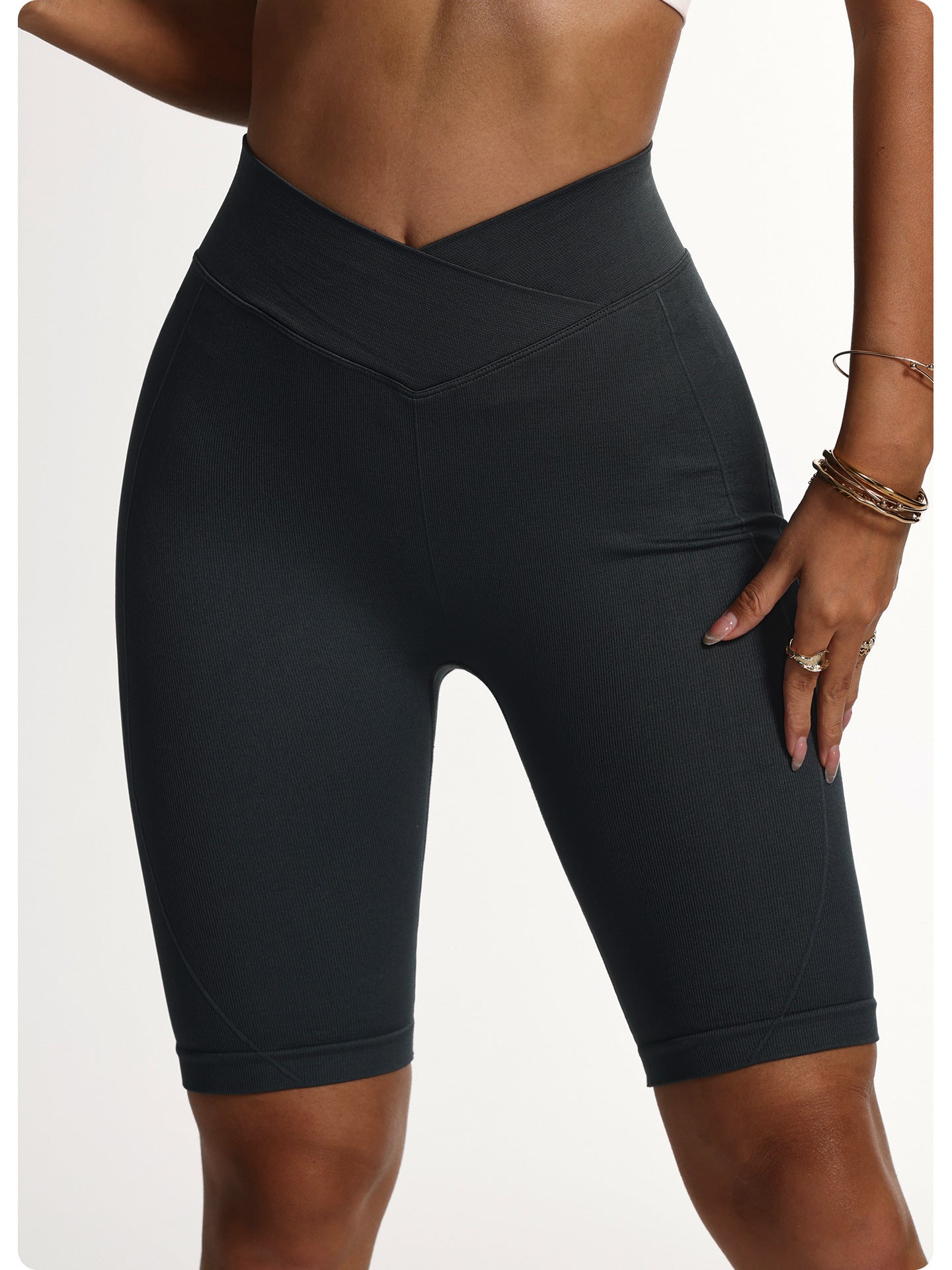 High-Waist Butt-Lifting Yoga Pants Workout Running Shorts 6