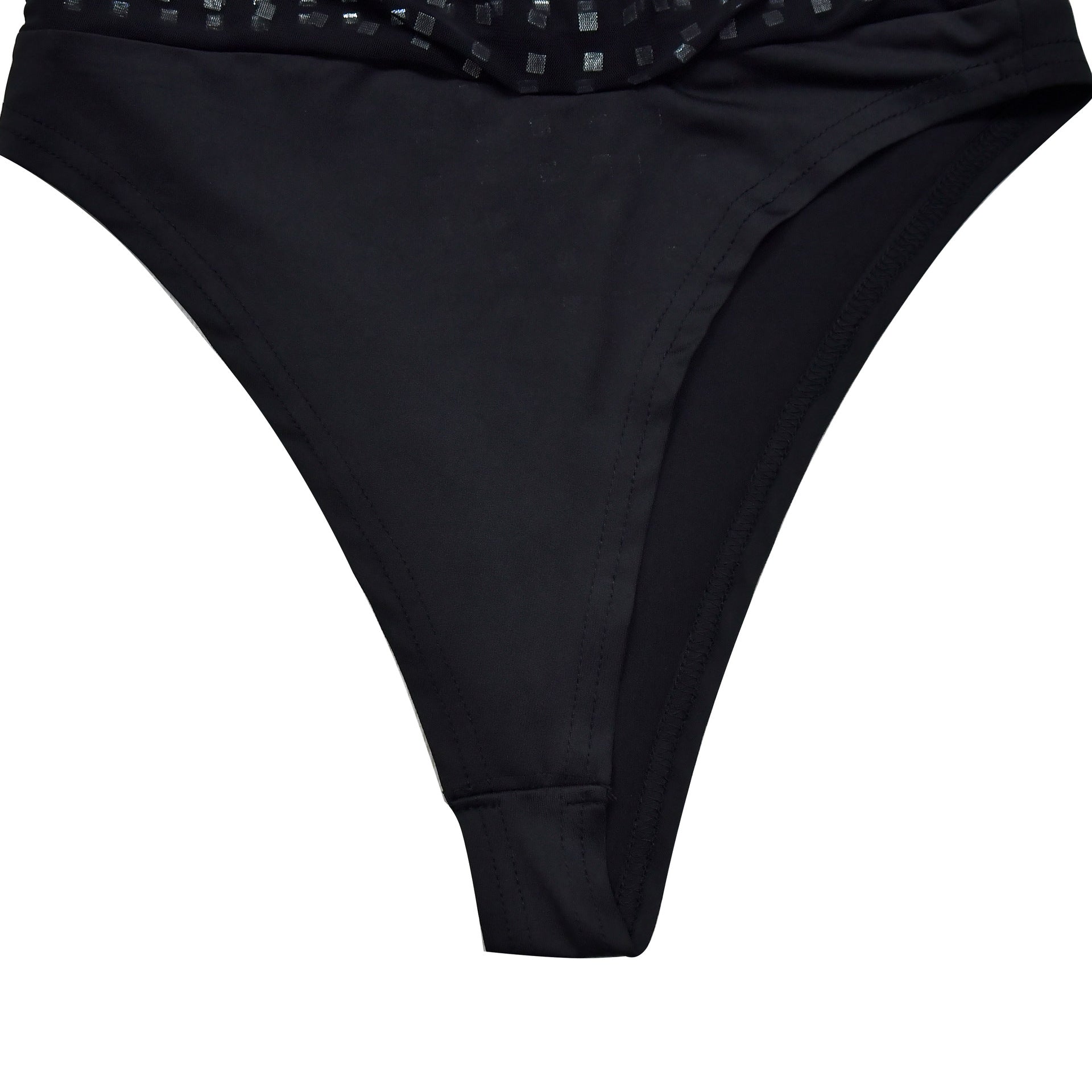 Women Solid Beaded Mesh Top and Pants Two-piece Set 23