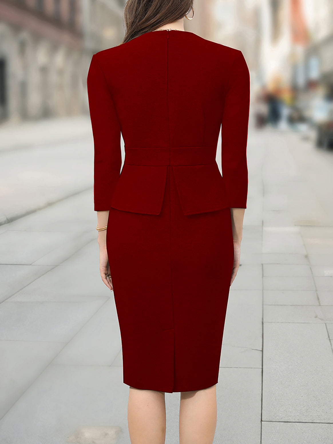 Career Dresses for Formal Occasions for Women in All Seasons  Chic Slim A-Line Fashion Dress 6