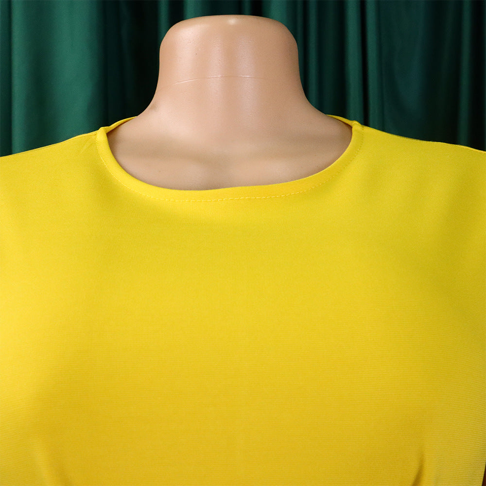 Women's Fashion Chic Elegant Pleated Bodycon Pencil African Dress 19