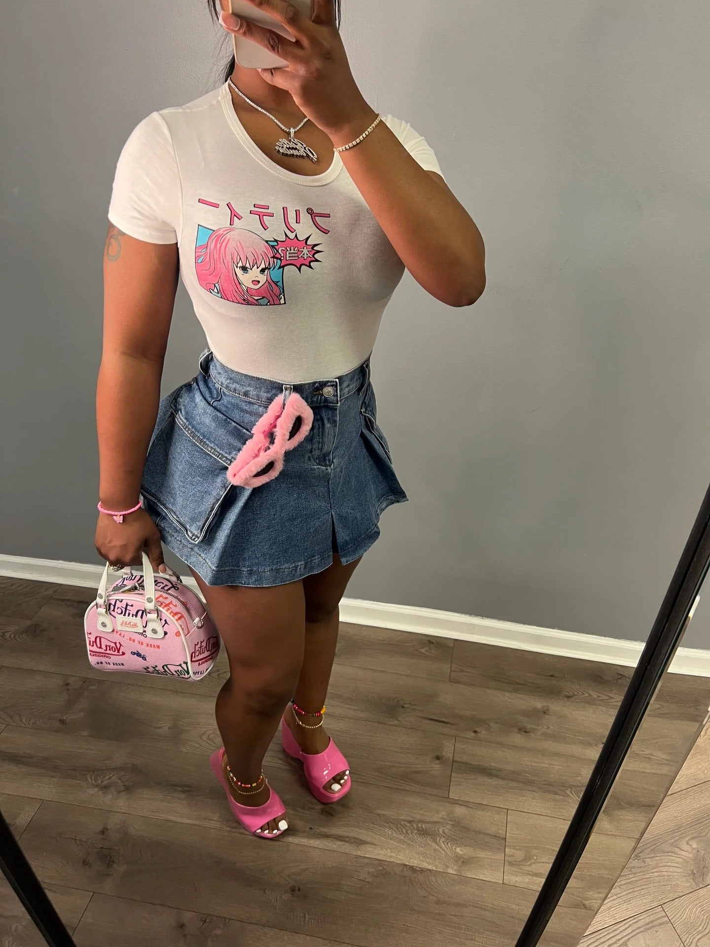 Sexy Fit Denim Mini Club Skirt 9