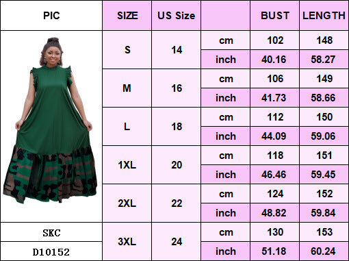 Plus Size Women summer ruffled Round Neck leopard print Patchwork dress 13