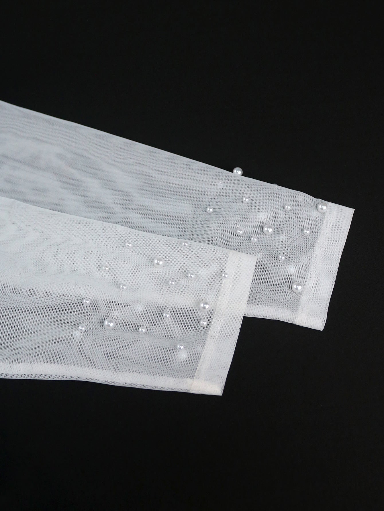 Elegant Beaded See-Through Long Sleeve Peplum Formal Party Dress 8