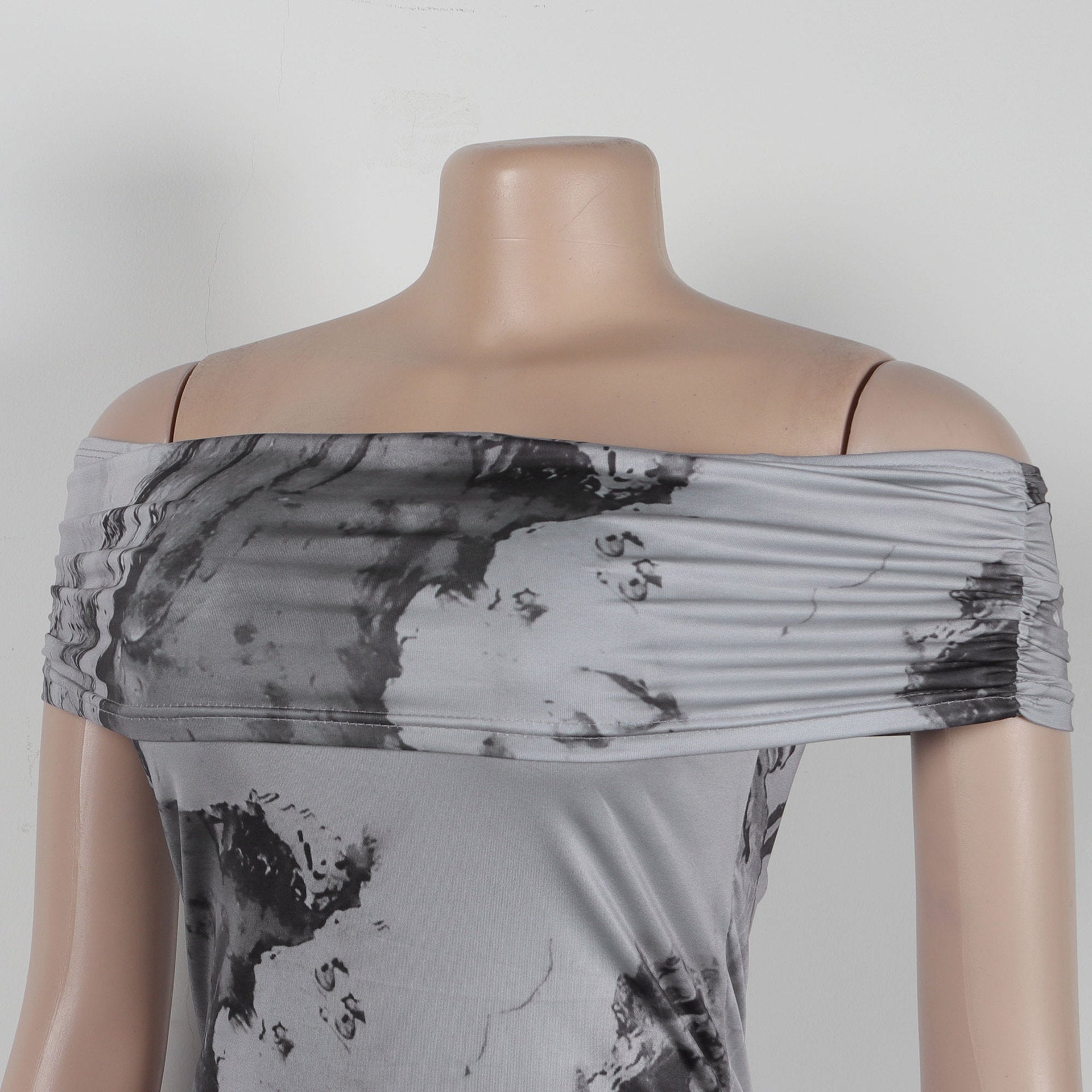 Sexy Off Shoulder Printed Bodycon Dress 15