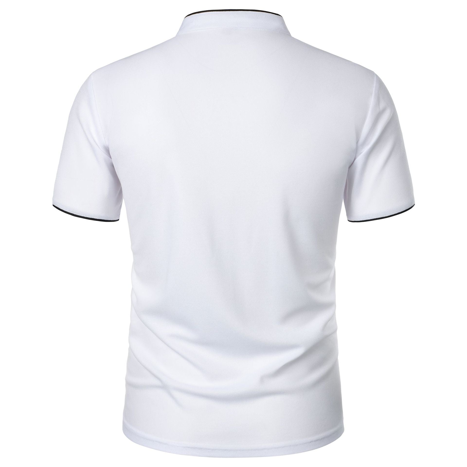 Men's Summer Solid Short Sleeve Polo T-shirt 21