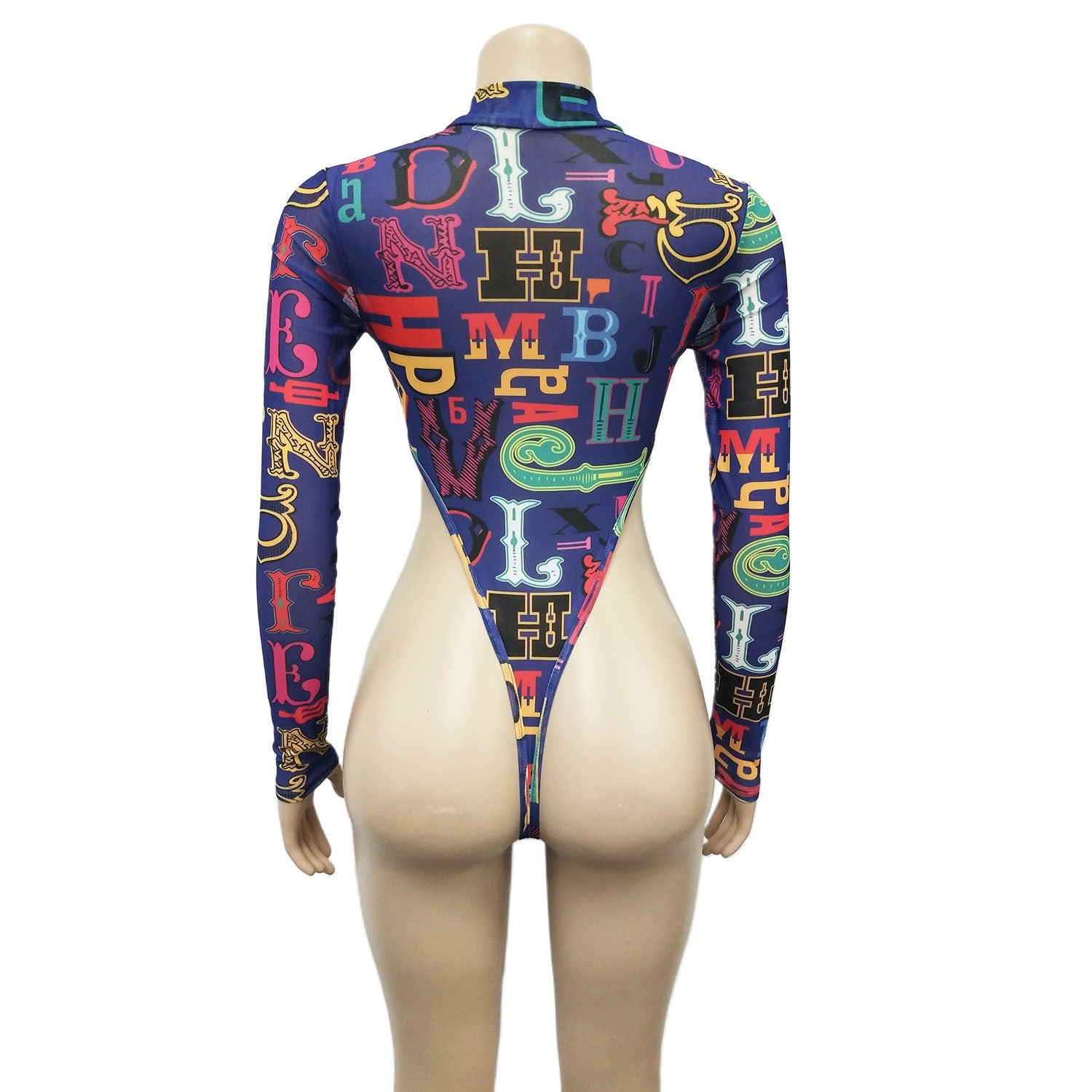 Women Sexy Mesh Printed Top and Pant Two-Piece Set 8