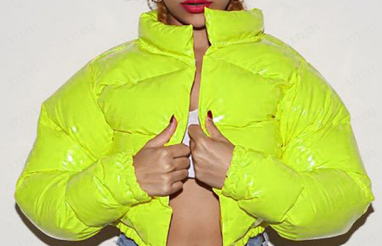 Women zippered padded coat 22