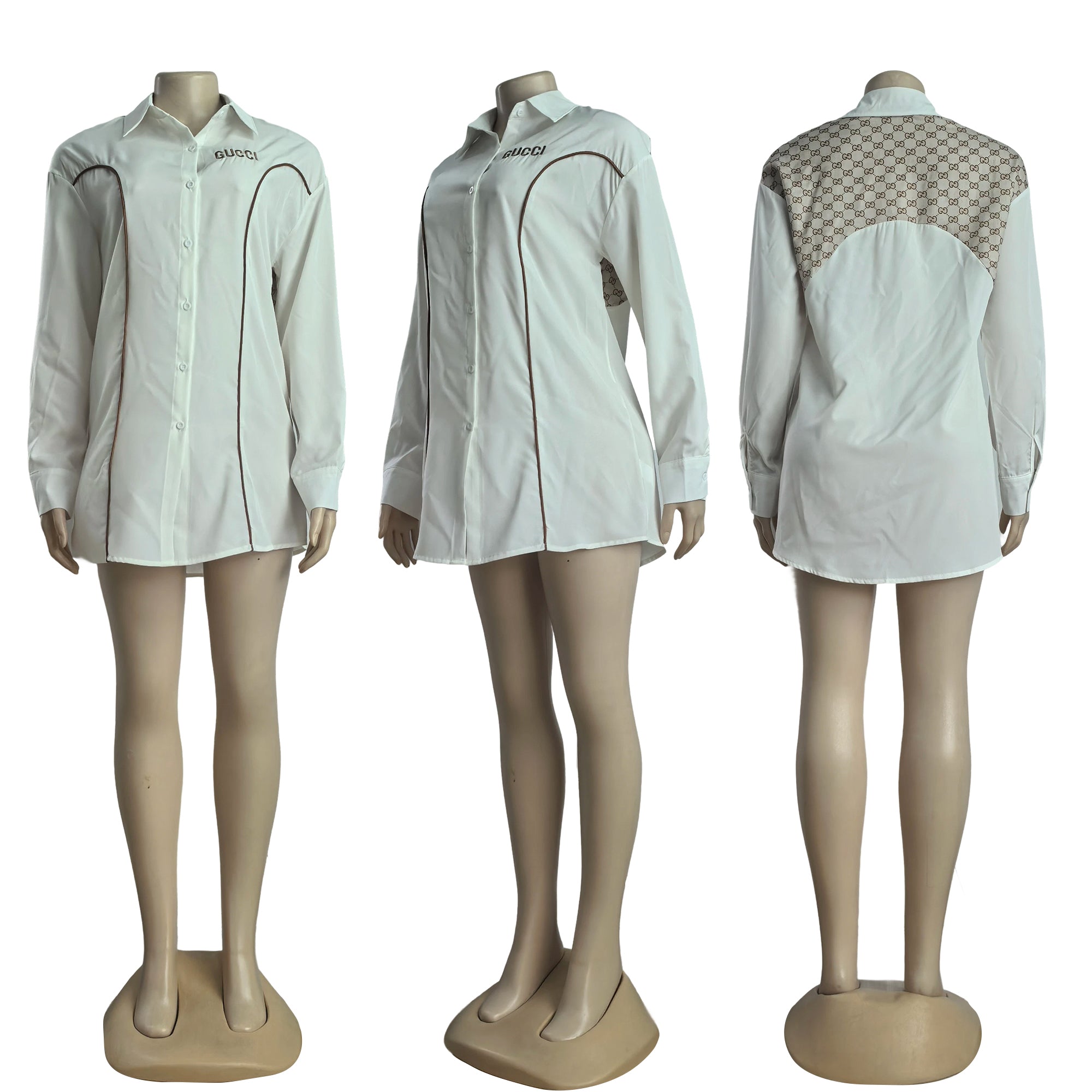 Women summer fashion embroidery loose casual shirt 5