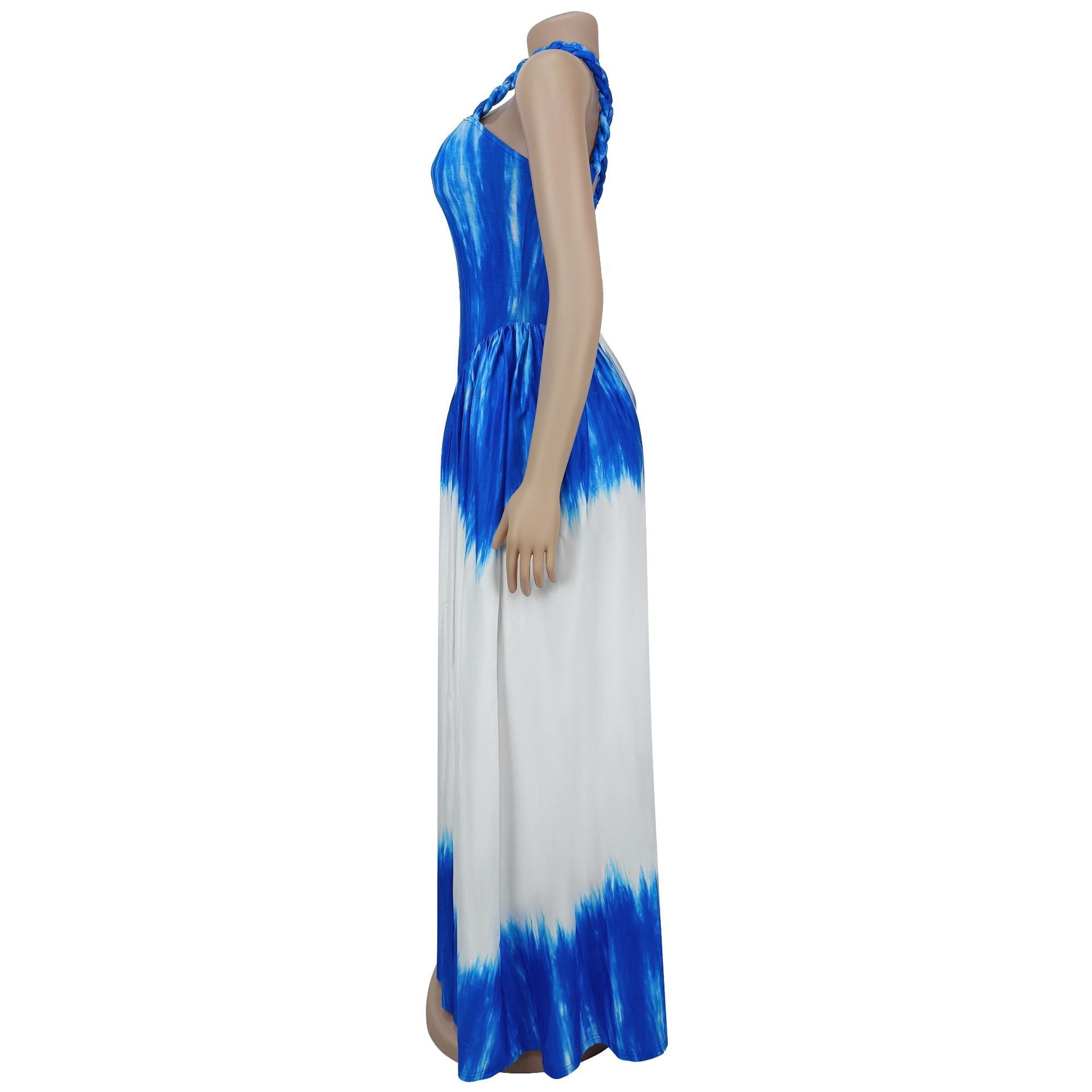 Women Suspender Print Beach Dress 9