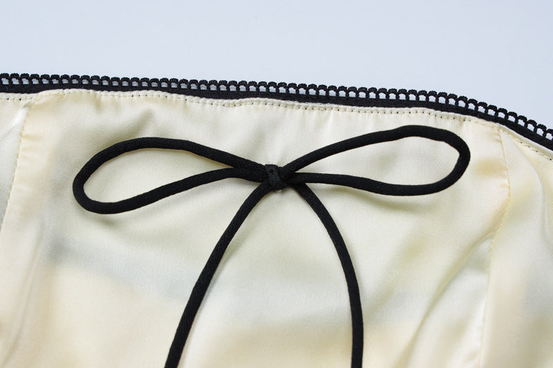 Spring Women's Solid Color Slim Crop Camisole High Waist Skirt Two Piece Set 14