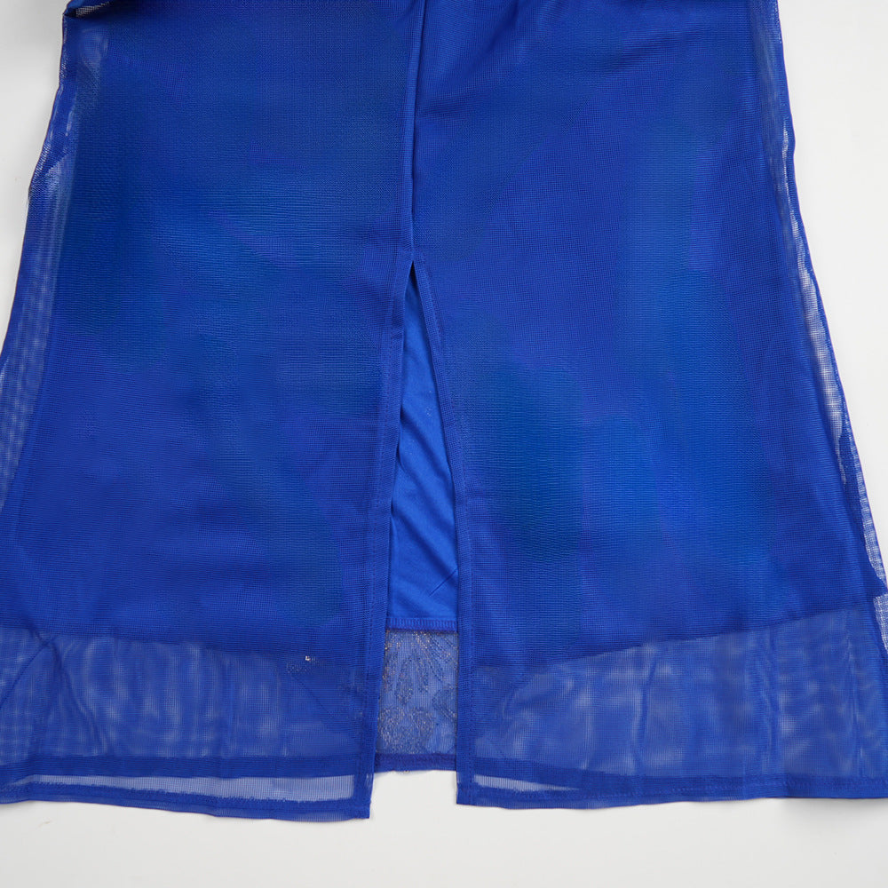 Plus Size African Women Beaded beaded v-neck dress 22