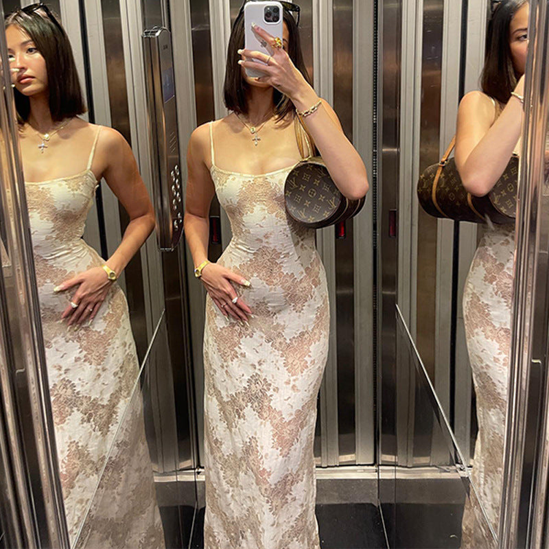 Summer Women's Clothing Holidays Style Sexy Strap Chic Print Strap Dress 3