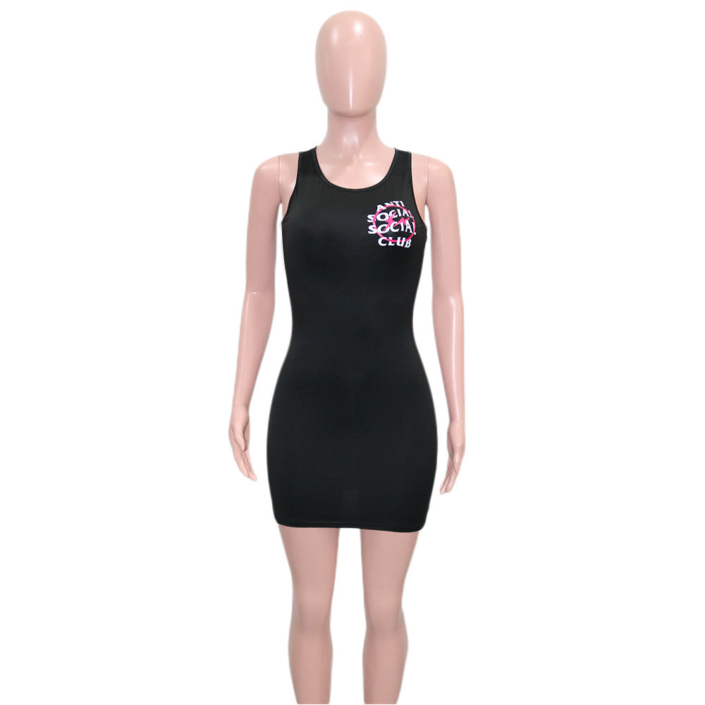 Dresses Women's Letter Print Vest Dresses 8