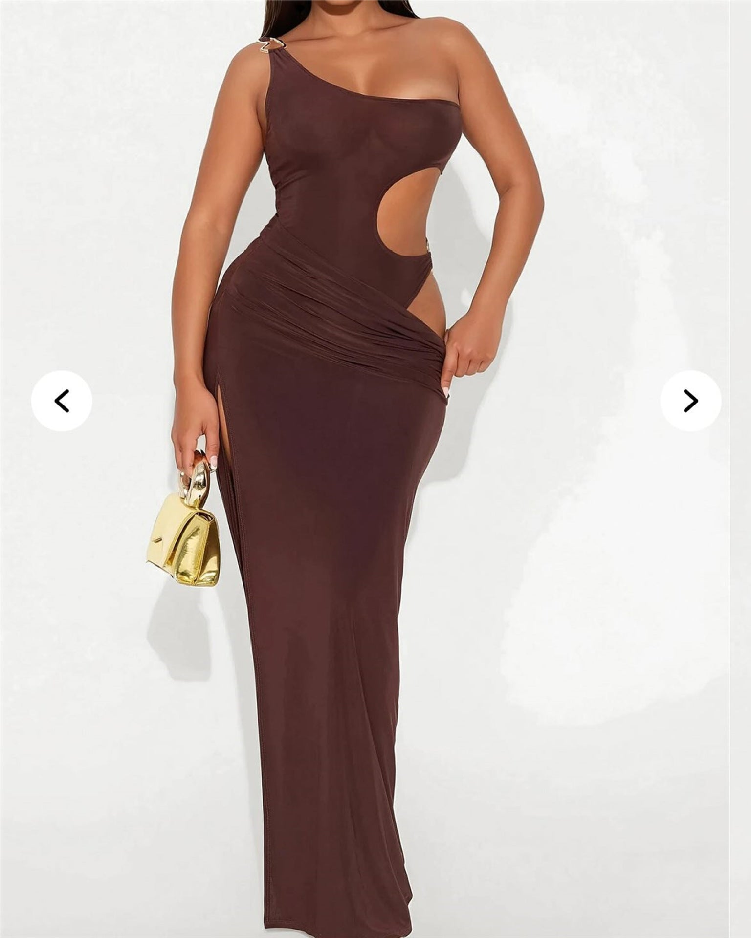 Women formal party solid sexy hollow bodycon dress 5