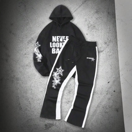 Plus Size Side Striped Straight Pants Men's Wide Leg Loose Casual Sweatpants Spring