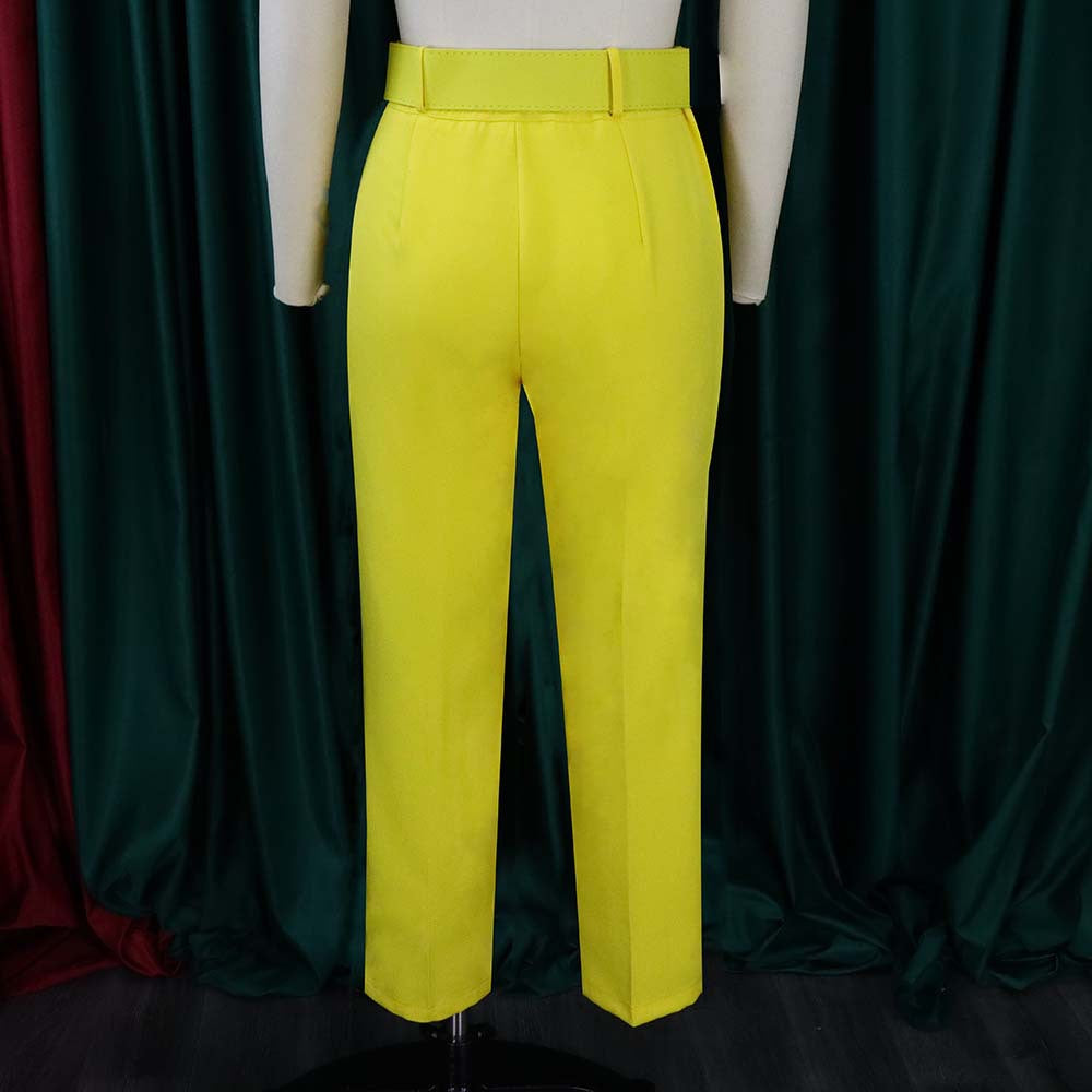 Women's Spring And Summer High Waist Casual Pants Slim Fit Set Career Women's Trousers Autumn Professional Pants 33