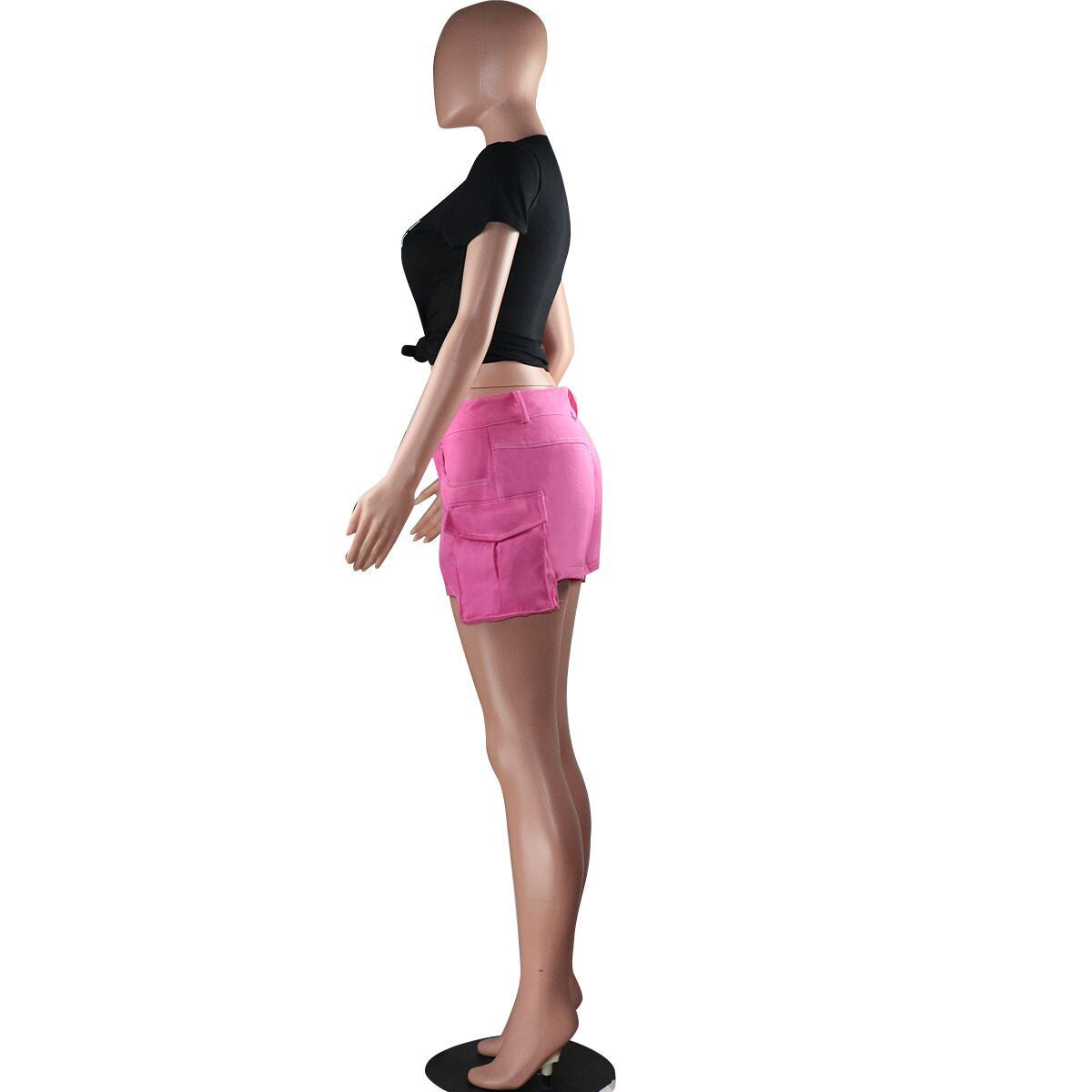 Women's Pocket Denim Shorts Casual Summer Style 26