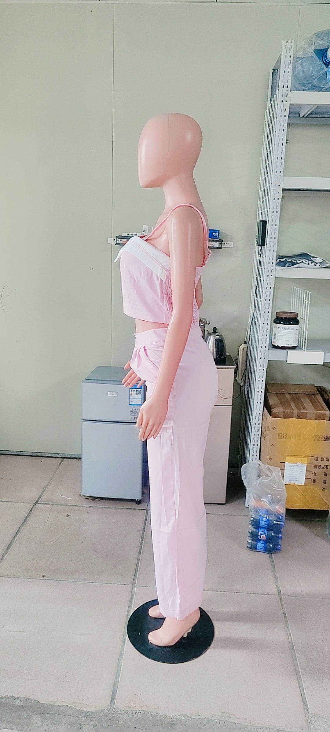 Women Contrast Color Patchwork Top and Pant Casual Two-Piece Set 10