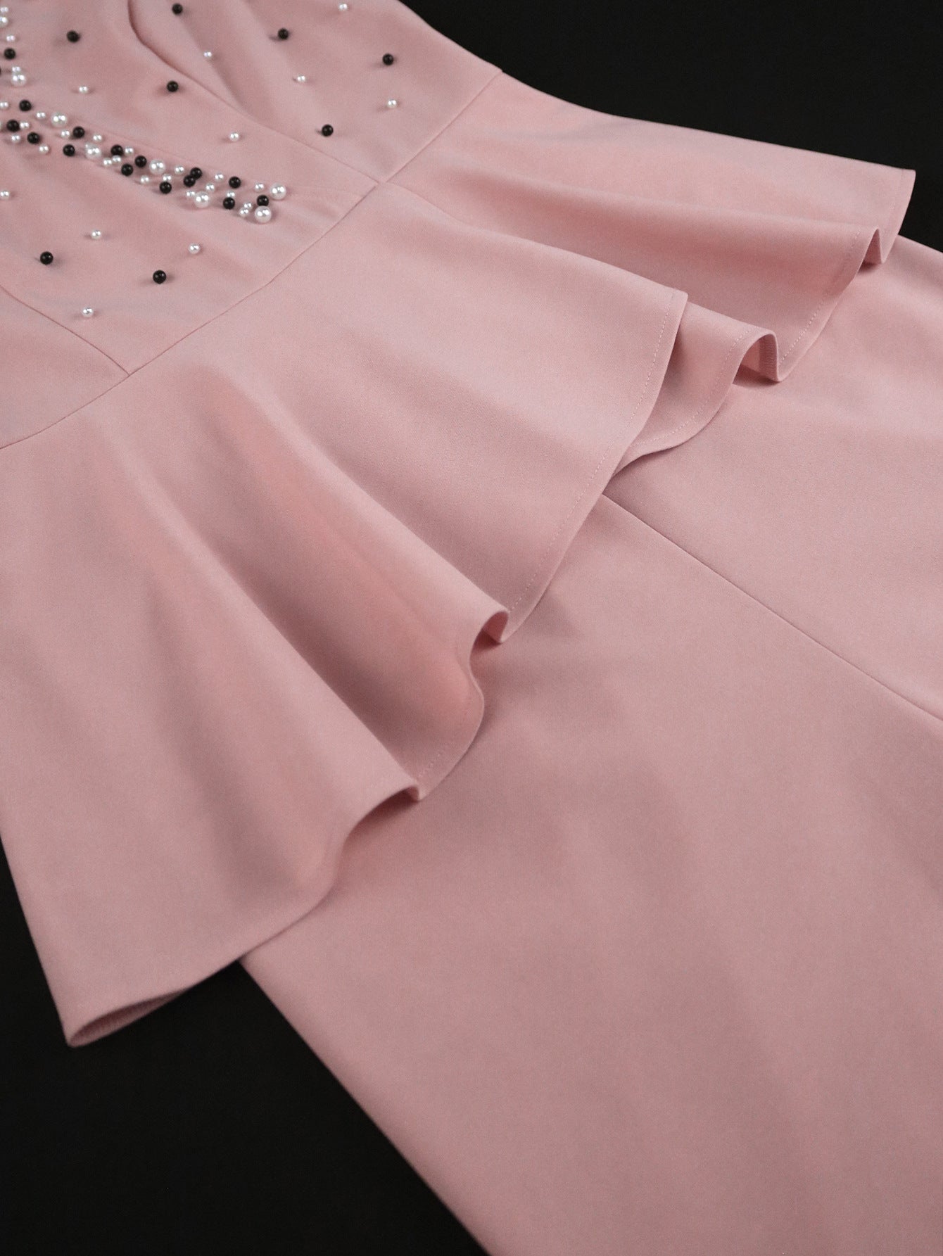 Deep V Ruffle Slim Waist Beaded Elegant Chic Party Jumpsuits 7