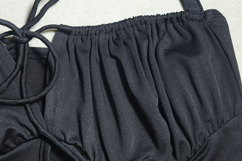 Women's Solid Color Dress Sexy Halter Strap Street Chic Casual Trend Dress 14