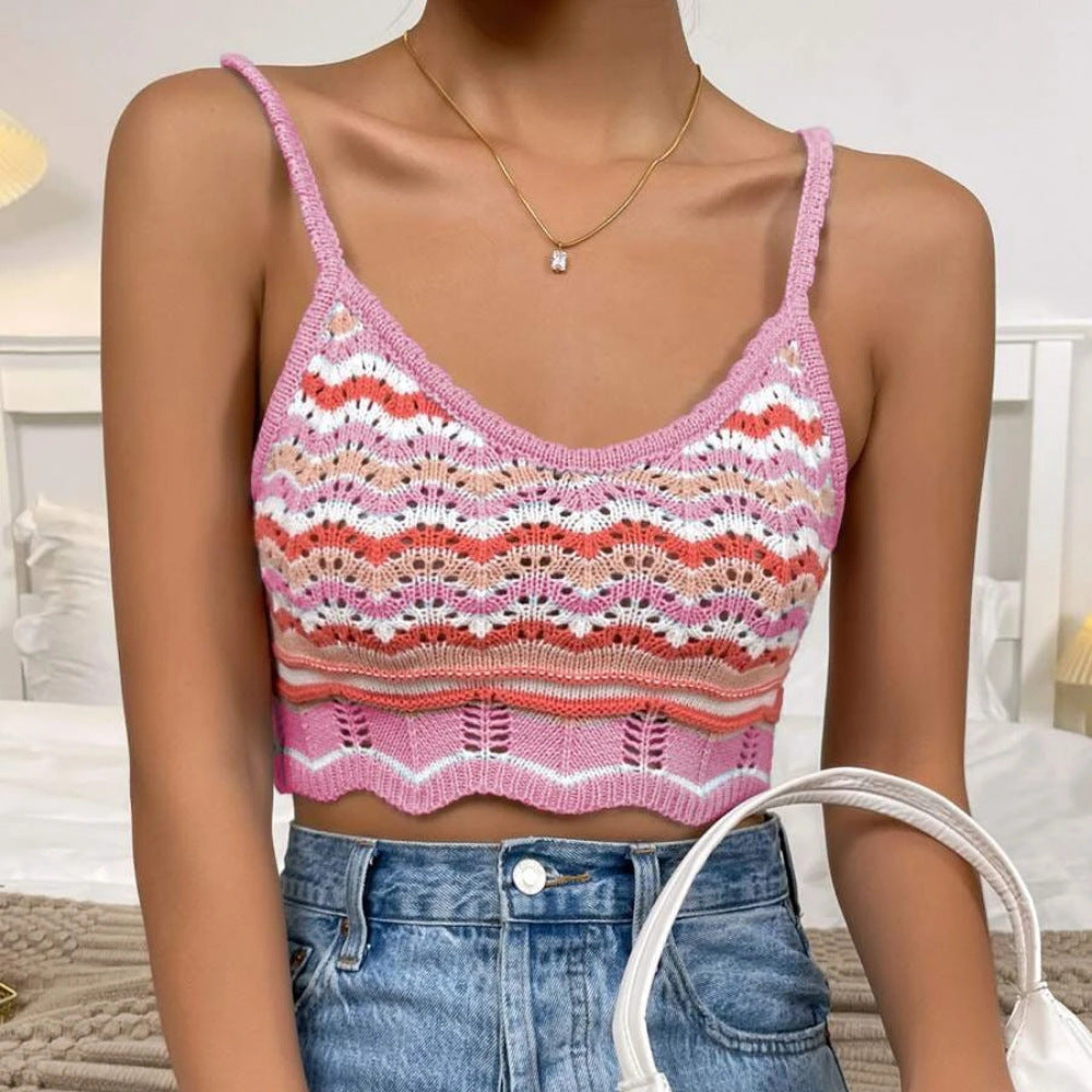 Women's Strapless Tops Beach Halter Neck Knitting Camisole 27