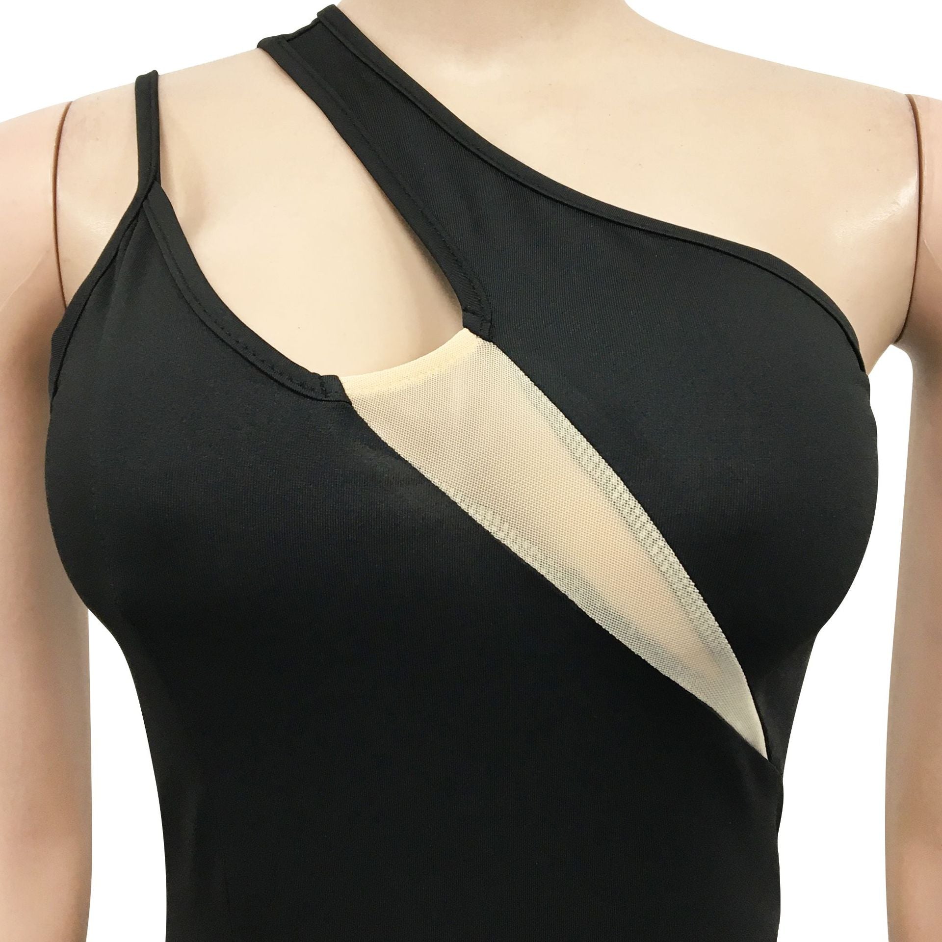 Women sexy irregular sleeveless slit dress 18