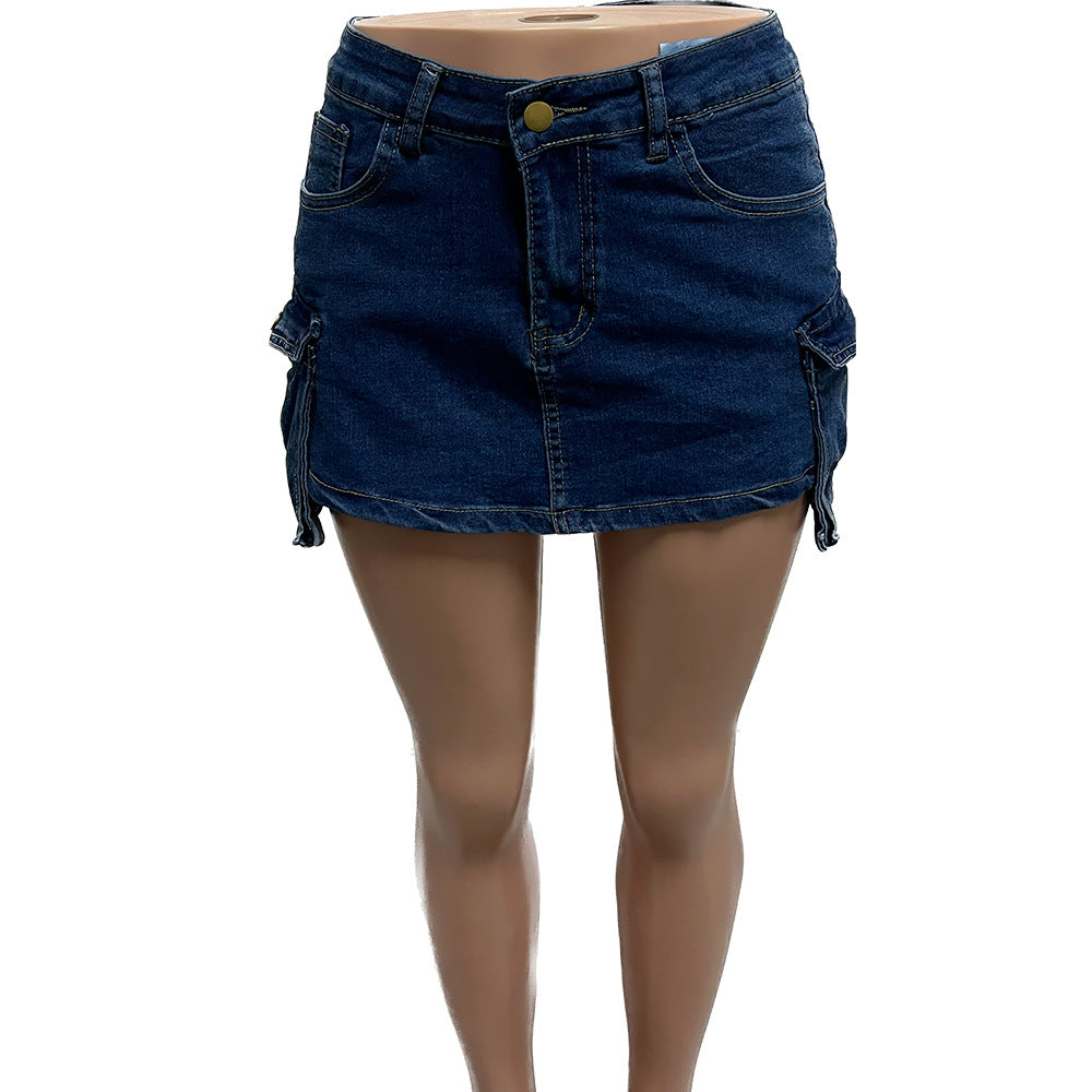 Women's Washed Stretch Denim Shorts 6