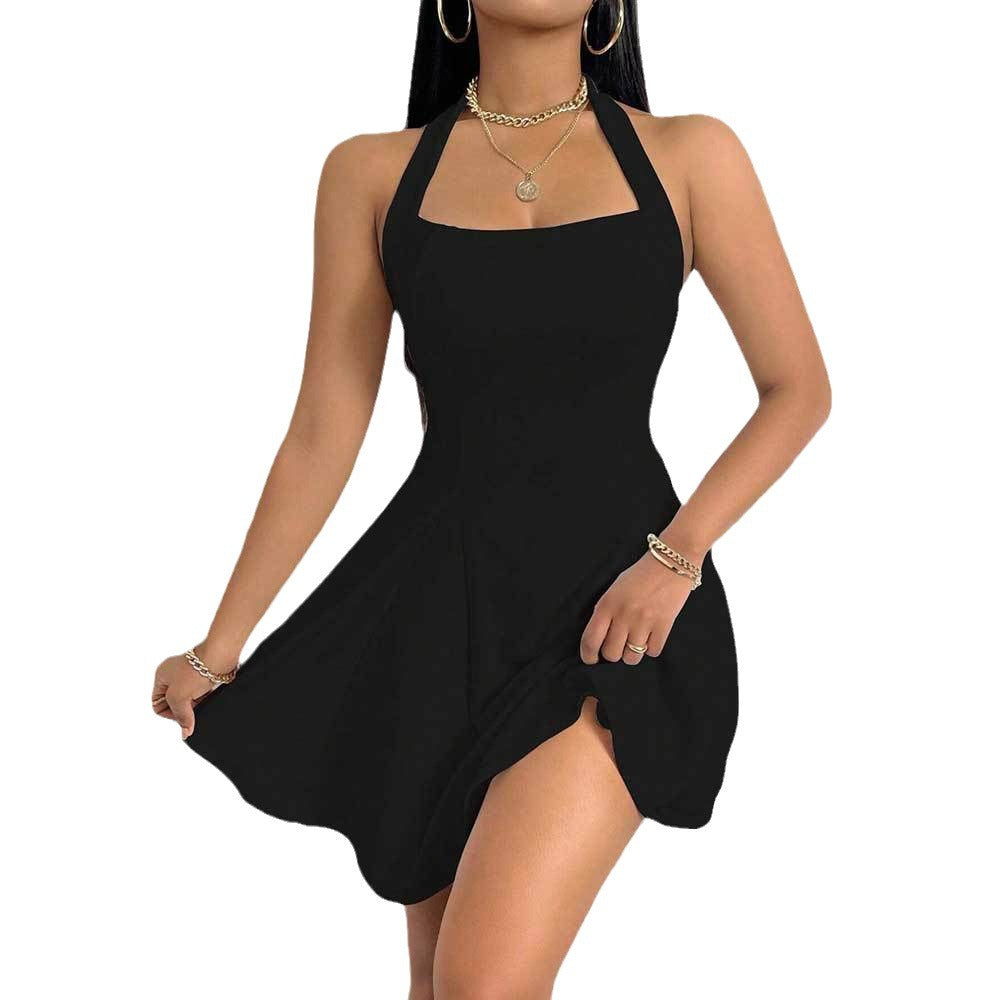 Fashionable And Sexy Women's Clothing Spring And Summer Halter Neck A-Line Dress 6