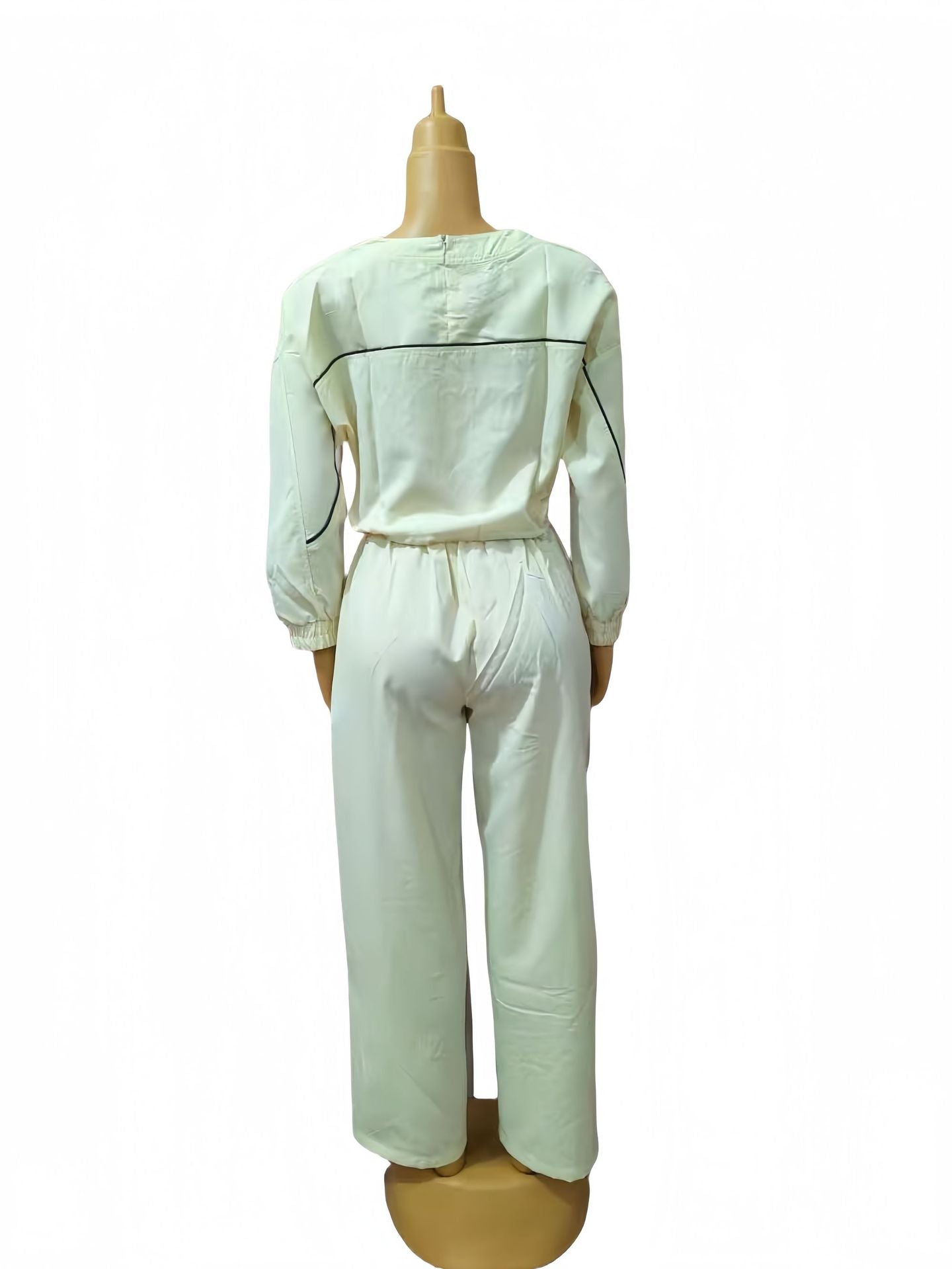 Women Solid Printed Casual Top and Pants Two-piece Set 14