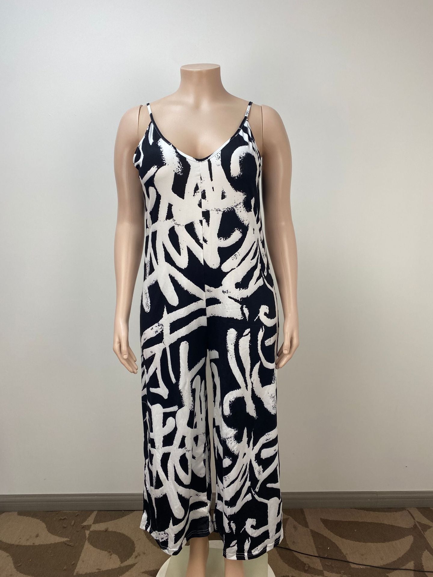 Fashion Style Casual Strap Wide Leg Jumpsuit 4