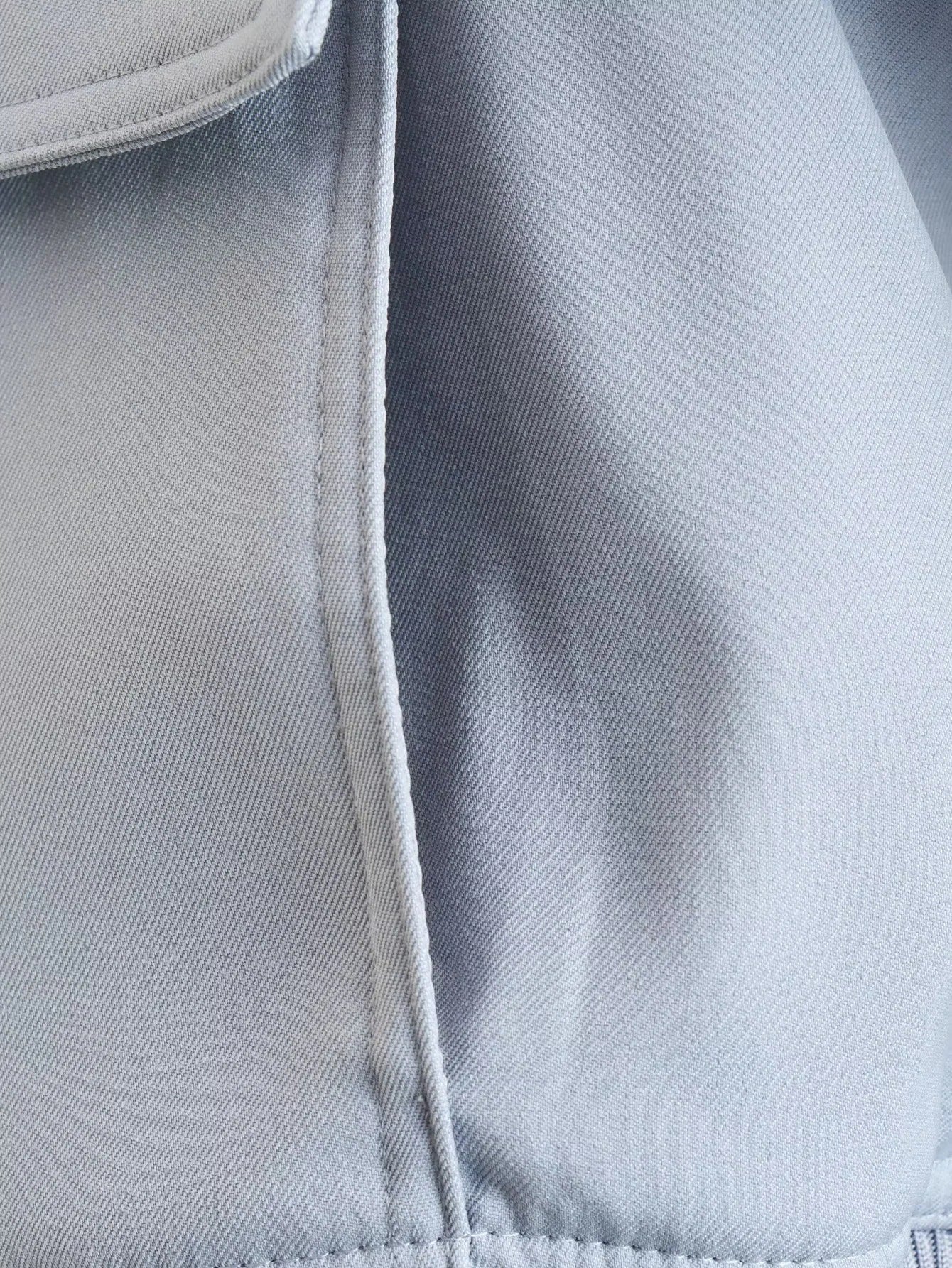 Women's Bomber Jacket Spring and Autumn Pocket Long Sleeve Casual Single Breasted Coat 85