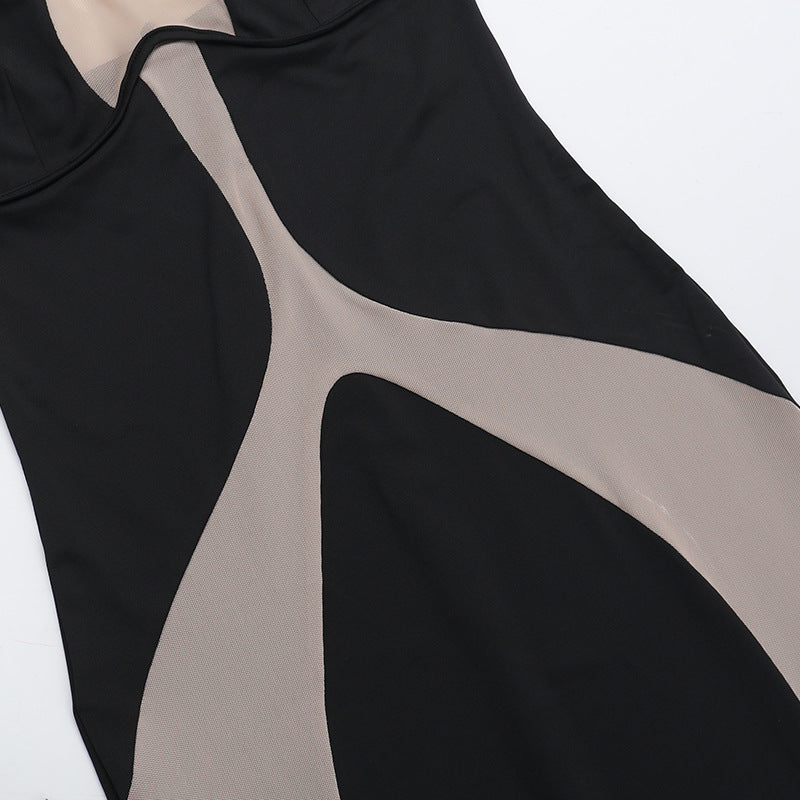 Women Halter Neck suspender hollow sexy dress 11