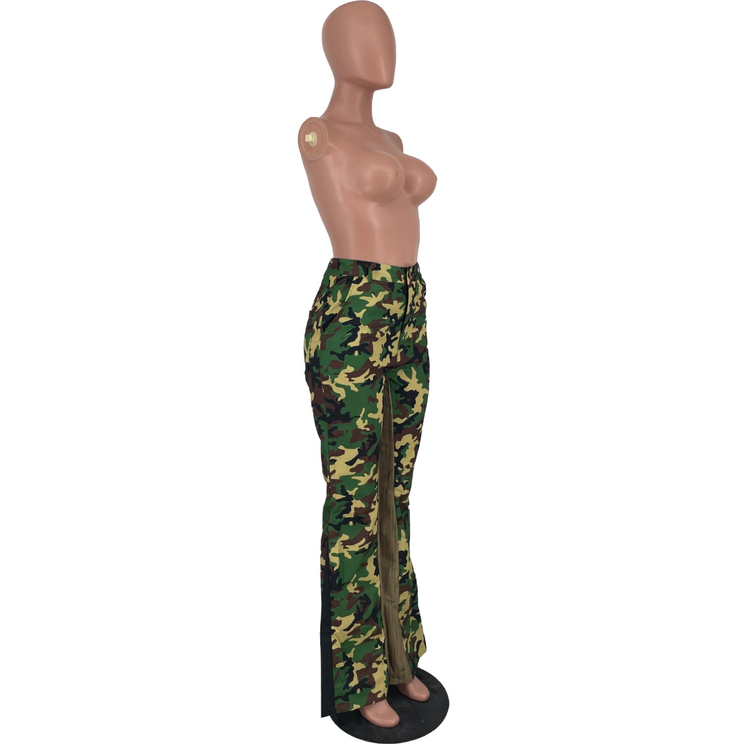 Summer Fashion Camo Patchwork Bootcut Casual Pants 11
