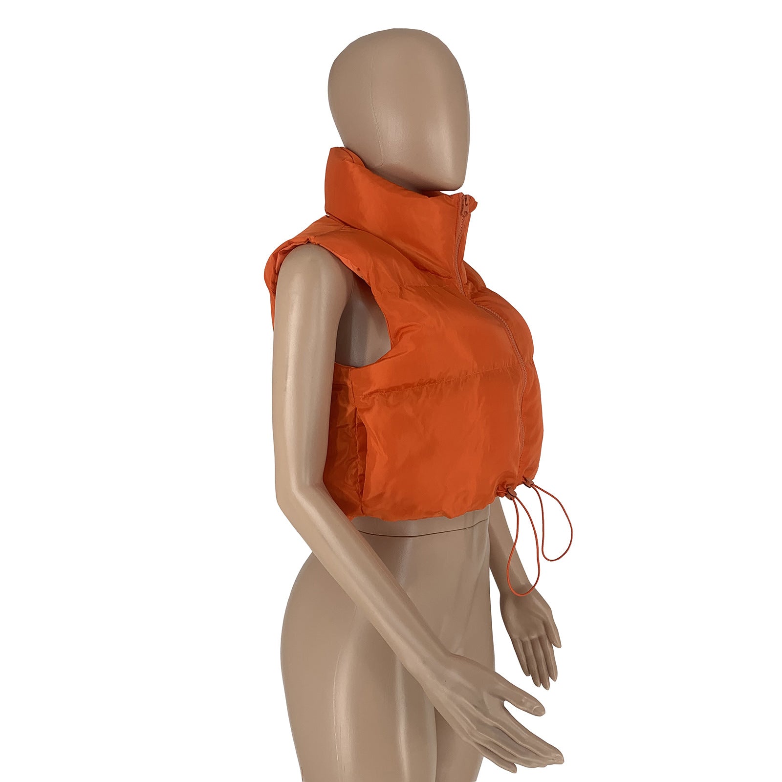 Women'S Winter Fashion Casual Solid Cotton Padded Vest Jacket 15