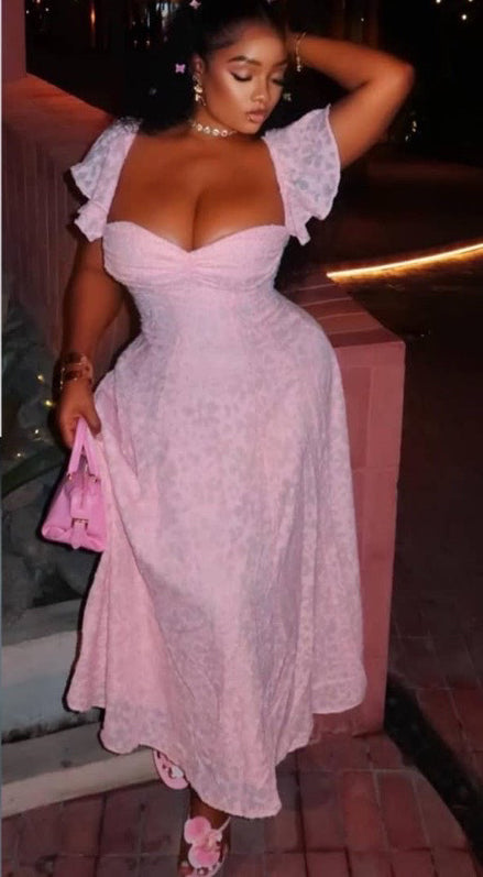 Women Strapless sexy Backless Solid Dress