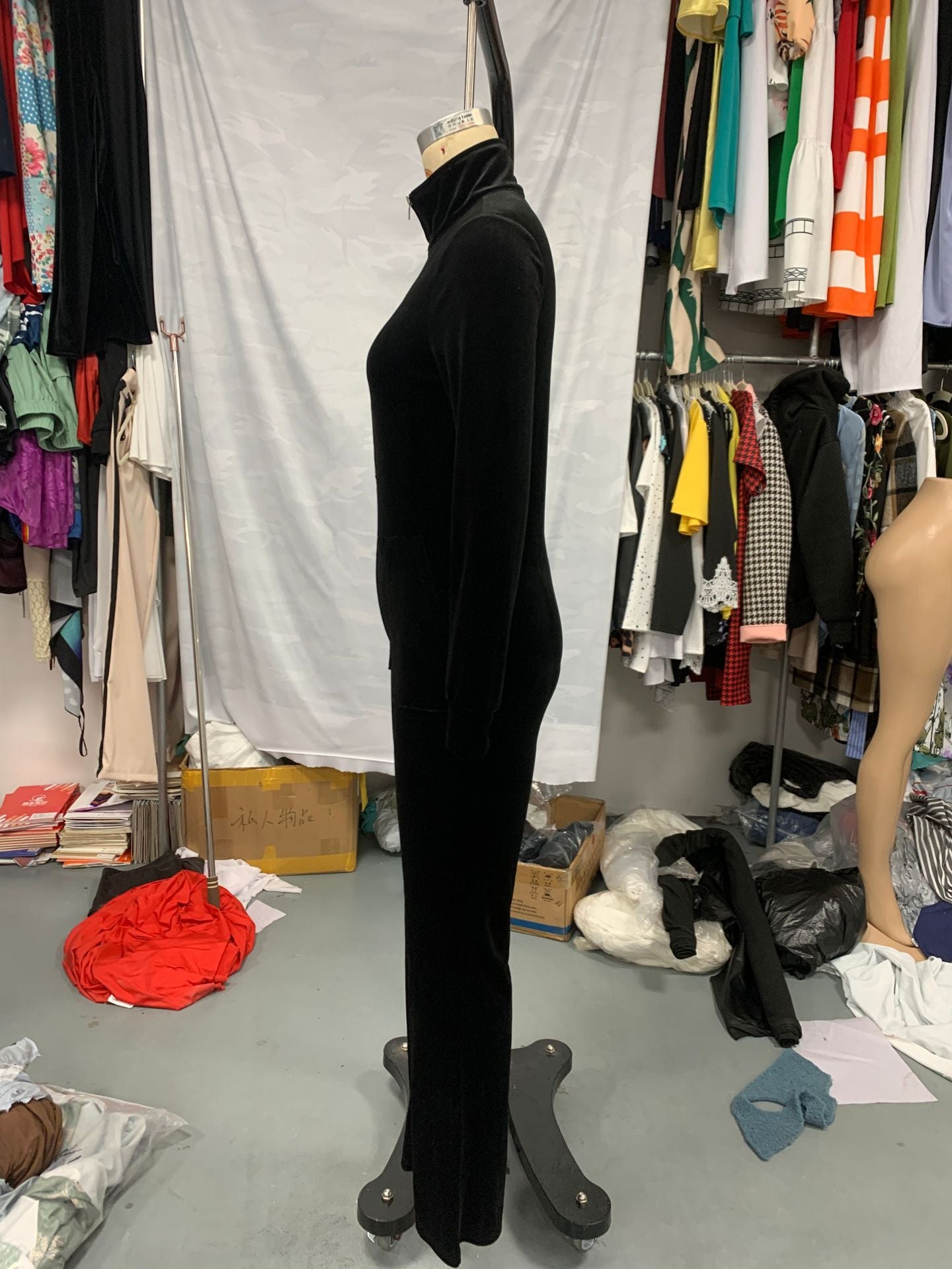 Spring & Autumn Fashion Long-Sleeve Zipper Pocket Jumpsuit 8