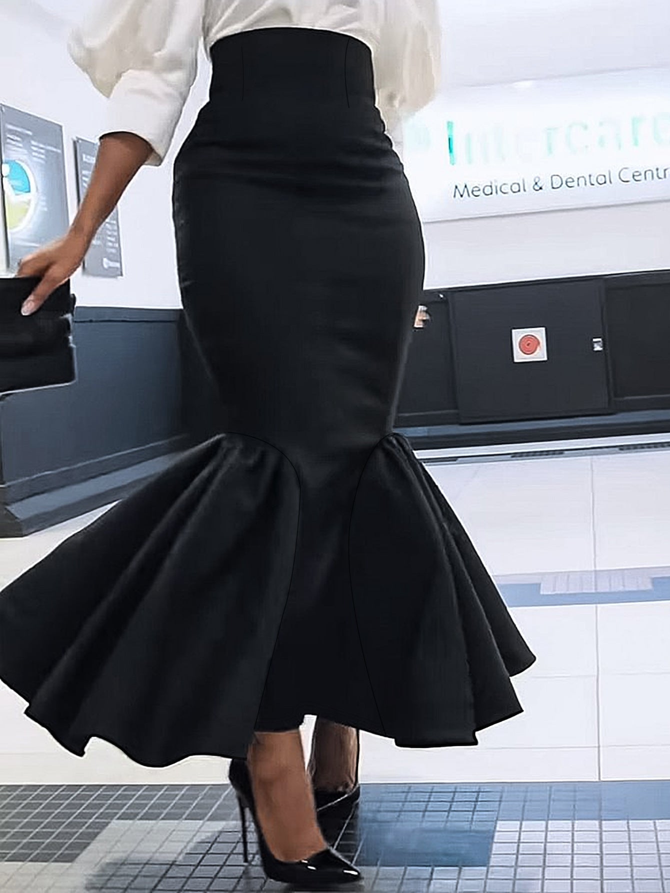 Women's Elegant Bodycon Long Fishtail Skirt 4